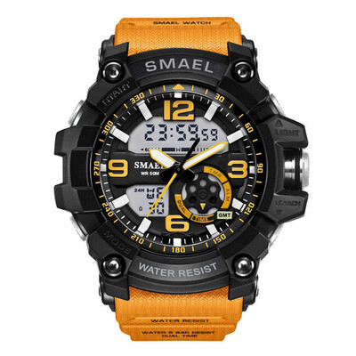 

Military Watches Army Men's Wristwatch LED Quartz Watch Digtial Dual Time Men Clock 1617 reloj hombre Sport Watch Army