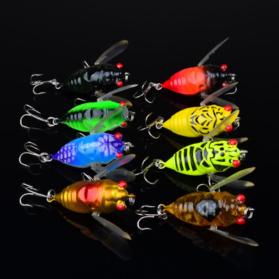 

Vanker Fishing Faux Insect Cicada Design Lure Fishing Tackle Fish Bait Crankbait Kit x10