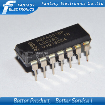 

50PCS HEF4001BP DIP HEF4001 DIP14 new&original IC free shipping