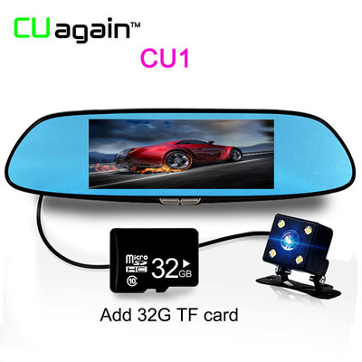 

CU1 Mirror DVR 65inch Dual Lens Loop Recording Car Camera Motion Detection Parking Dash Cam Video Registrator FHD 1080P
