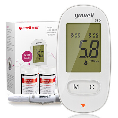 

Yuwell 580 Blood Glucose Meter with Test Strips&50 Pcs Lancets