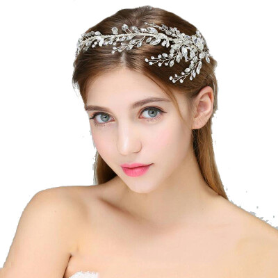 

Осенние свадебные аксессуары для волос Rhinestone Headband Elegant Handmade Crown For Bridal