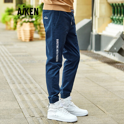 

Aiken Aiken Senma brand mens casual trousers AK118171205 Navy Blue S