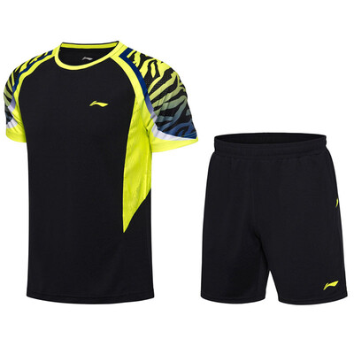 

Li Ning Men's Badminton Game Спортивные костюмы Верхние шорты AATN013-2 Стандартный черный 2XL-код