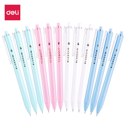 

Deli deli 035mm student press black gel pen full needle pen pen pen 12 box A043
