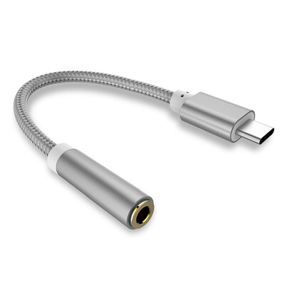 

GiGiboom 15cm Type-C to 35mm Audio Adapter Nylon Braided USB Type C Cable to 35mm Audio Jack Headphone Adapter Converter