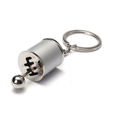 

Metal Finish Gear Box Shifter Key Chain Fob Ring For Car 6-Speed Model Keychain