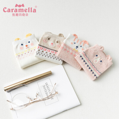 

Caramella socks female boat socks spring&summer thin section shallow mouth cotton socks cute socks Japanese cartoon socks Korean version 513804 animal hug all code