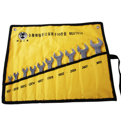 

Wick Wico WK670010 10 piece set dual-use open end wrench set plum wrench set head wrench home auto repair auto repair wrench hardware tools 6mm-32mm