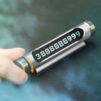 

pzoz car temporary stop sign car move phone number card personality creative zero stop truck paste paste hidden car silver