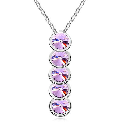 

Elegant Crystals from Swa Elements Necklaces & Pendants High Quality Bridal Engagement Jewelry Christmas Gift Accessories 11324