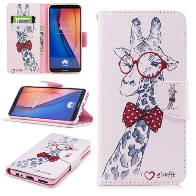 

BEFOSPEY Painting PU LeatherSoft TPU Card Slot Stand Wallet Case For Huawei Mate 10 Lite59"2017