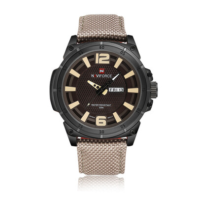 

NAVIFORCE Mens Watches Top Brand Luxury Waterproof 24 hour Date Quartz Watch Man Leather Sport Wrist Watch Men Waterproof Clock