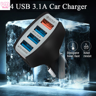 

Mzxtby QC3.0 Quick Phone Charge Adapter 4 Port USB Car Charger Fast Smart Charging for Samsung S7 S7Edge S8 S8Plus Xiaomi Mi 5 M