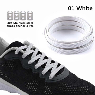 

JUP 8 Pairs Lazy Not Tie Shoelaces Metal Fashion Simple Without Laces Fluorescent Green without Closure on Flat Soles Lacing