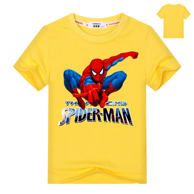 

Мальчики Супер герой Marvel Spiderman t shirt spider man Хлопок Тис Топ Дети Мода Короткие рукава Cool Партия рубашка Серые майки