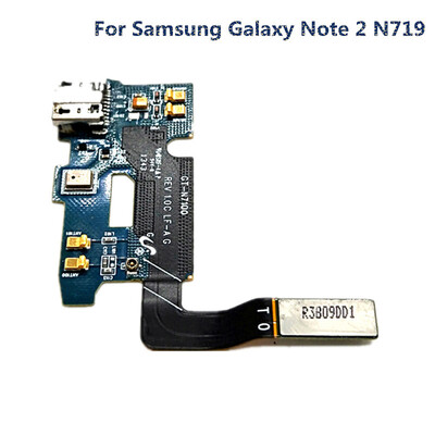 

USB Connector Charging Port Flex Cable For Samsung Galaxy Note 2 N7100 N7105 N719 N889 Micro Replacement Parts Free Shipping