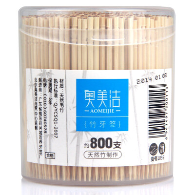 

Ogilvy & Mather bamboo toothpick 800 tube with single tip A-1036