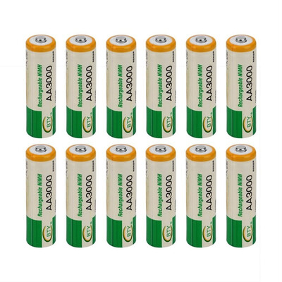 

12 pcs AA LR06 3000mAh 12V NI-MH Rechargeable battery CELL RC BTY New
