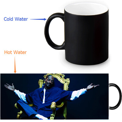 

Snoop Doggy 350мл / 12 унций Heat Reveal Mug Color Change Чашка кофе Чувствительные морфинг-кружки Волшебная чашка для чайных чашек