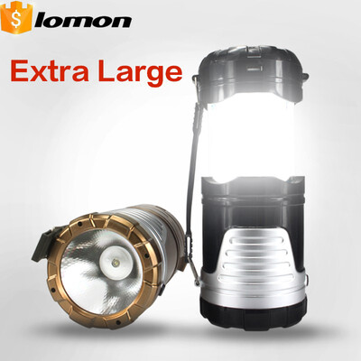 

2 in 1 Solar LED Flashlight Rechargeable 6 LED Lamp Camping Lantern Folding Adventuridge Portable Light USB Multifunctional