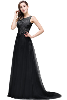 

Lace Tulle Long Evening Formal Pageant Prom Gown Ball Gown A-line Wedding Dress