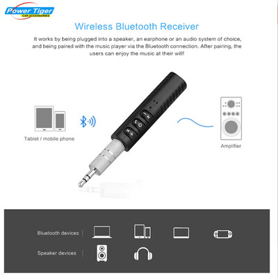 

Универсальный 3,5-миллиметровый разъем Bluetooth POWERITGER для Bluetooth-гарнитуры Hands Free Music Audio Receiver Adapter Компле