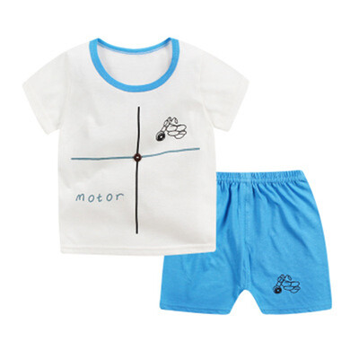 

2018 children Autumn Pajamas clothing Set Boys & girls Cartoon Sleepwear Suit Set kids 2-piece baby clothes