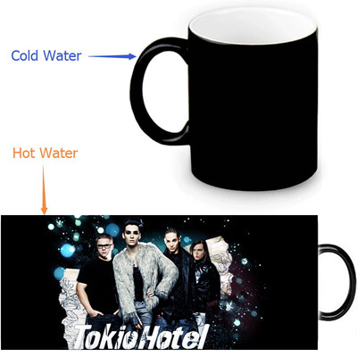 

Tokio Hotel 350ml12oz Heat Reveal Mug Color Change Coffee Cup Sensitive Morphing Mugs Magic Mug Milk Tea Cups
