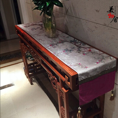 

New Tablecloth Handmade Europe Style Wedding Table Runner Cloth Traditional Magnolia Embroidery Room Home Hotel Villa Decoration