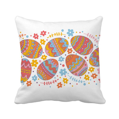 

Easter Religion Festival Colorful Egg Square Throw Pillow Insert Cushion Cover Home Sofa Decor Gift