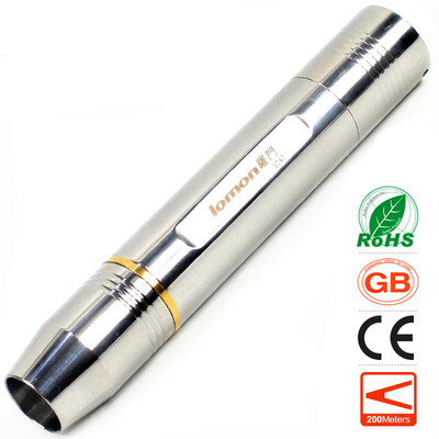 

UV LED Flashlight Stainless Steel High Power Waterproof Torch Jade Gem Test Torchlight Rechargeable Handy Pocket Light