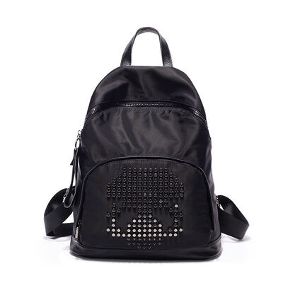 

Unique Black Women Backpack skull Pattern Female Knapsac Quality Lady Shoulder School Bags For Girls