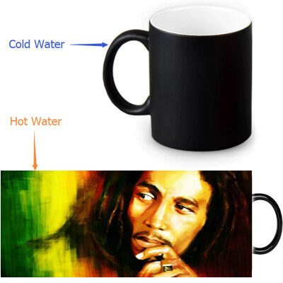 

Bob Marley Reggae Music 350ml12oz Heat Reveal Mug Color Change Coffee Cup Sensitive Morphing Mugs Magic Mug Milk Tea Cups