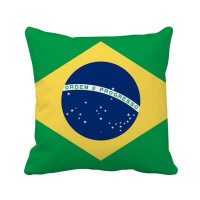 

Brazil National Flag South America Country Square Throw Pillow Insert Cushion Cover Home Sofa Decor Gift