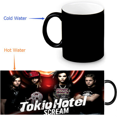 

Tokio Hotel 350ml12oz Heat Reveal Mug Color Change Coffee Cup Sensitive Morphing Mugs Magic Mug Milk Tea Cups