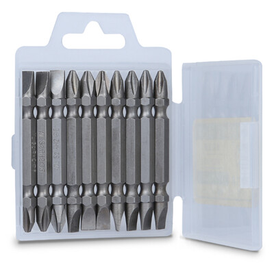 

Wick Wico WK14012 double head cross pneumatic head round head screwdriver head set wind batch Tsui screwdriver head electric drill bit head 65mm wind batch mouth S2 with strong magnetic 10 stick