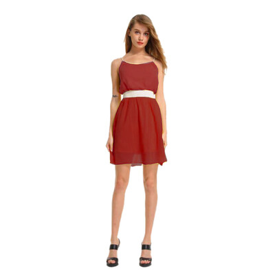 

Try Everything For Women Chiffon Dress Summer 2018 Tunic Pink Spaghetti Strap Mini Dress Women Backless Short Ladies Dresses