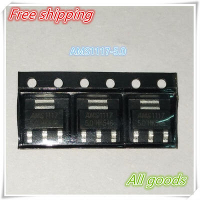

500 pcs Free Shipping - AMS1117-5.0 AMS1117-5 AMS1117 1117-5.0 SOT223 800mA LOW DROPOUT VOLTAGE REGULATOR AMS