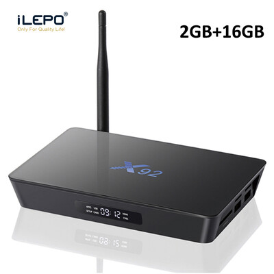 

iLEPO X92 Android 7.1 Smart TV Box Amlogic S912 Quad Core 64bit 4K WiFi 2.4GHz 1000M LAN IPTV Set-top Media Player Box