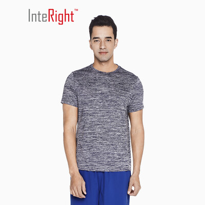 

INTERIGHT summer T-shirt male running training sports short-sleeved cationic T-shirt blue