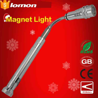 

Telescopic Flexible Penlight 3 LED Flashlight Neck Pick Up Magnetic Tool Work Lights Button Battery Extendable Bending Torch