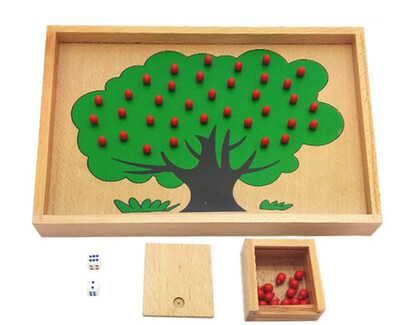 

New Wooden Toy Baby Educational Toy Montessori Toys Apple Tree Counting Learning Great Gift