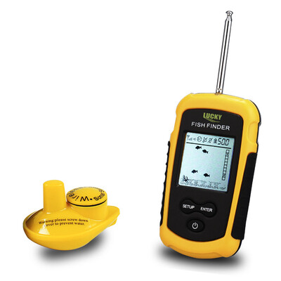 

Lucky FFW1108-1 Portable 100m Wireless Fish Finder Alarm 40M130FT Sonar Depth Ocean River