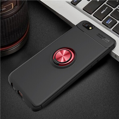 

OPPO A77 Luxury Metal Ring Magnetic Bracket Shockproof Cooling TPU Phone Case
