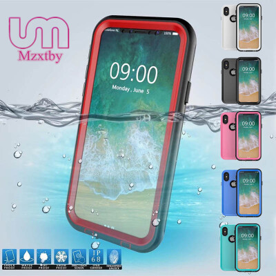 

Mzxtby High quality Waterproof Case for iPhone X Shockproof phone Back Cover Transparent 360 Full Protection Outdoor Swimming