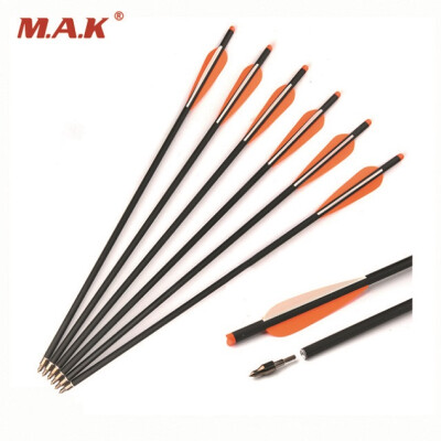

6 pcs Mixed Carbon Crossbow Arrow Length 20 Inch Diameter 88 mm Spine 300 Changeable Arrowheads for Archery Hunting