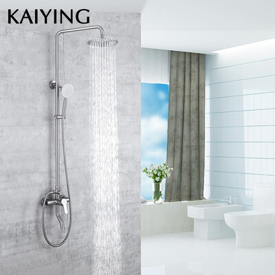 

KAIYING Bathroom Rainfall Shower Faucet Set Stainless Steel Bathtub Faucets Shower Mixer Tap Bath Shower Taps 842