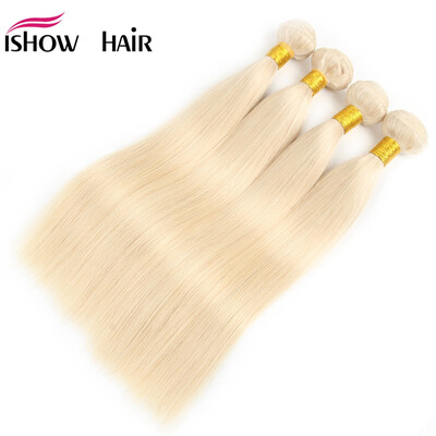 

Ishow 2018 New Arrival Products 613 Blonde Hair 3Bundles Straight Human Hair Extension 10-26inch Remy Brazilian Hair Weave Free S