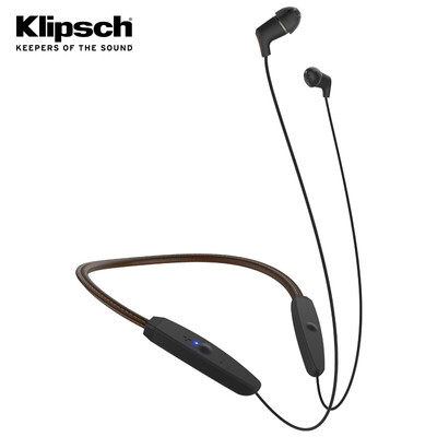 

Klipsch R5 Neckband Leather Collar Neck-mounted Wireless In-ear Bluetooth Headset Wired Call 8 Hours Patented Oval Earbuds Black